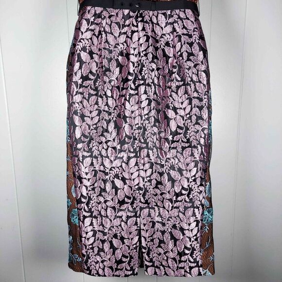 Byron Lars Beguile Pieced Brocade Anthropologie Dress Slim Sheath Floral Size 6 - Picture 9 of 9